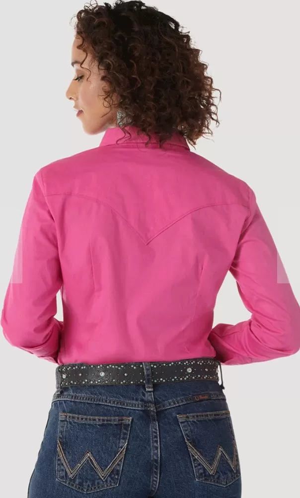 Wrangler Women's Pink Solid Top